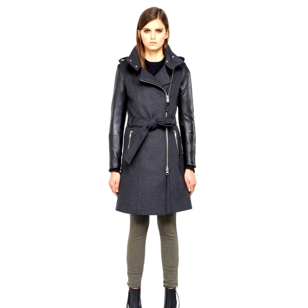 Mackage Dale wool and leather coat